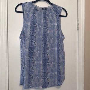 Blue Snakeskin Top